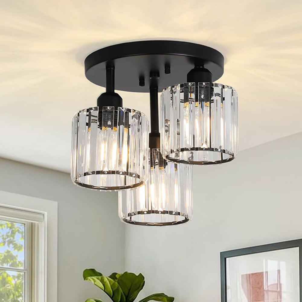Lyvra – Lampe de plafond verre 3 lumières E27