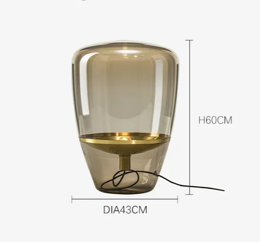 Norivelle – Lampada da tavolo scandinava in vetro con LED