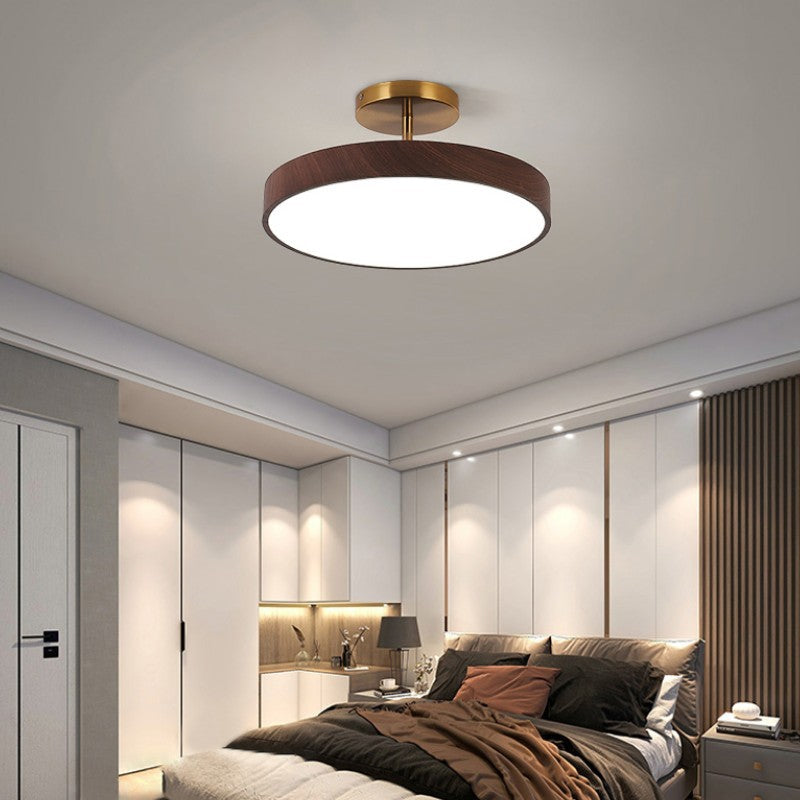 Zenoria – Plafonnier semi-encastré LED rond en bois japonais  