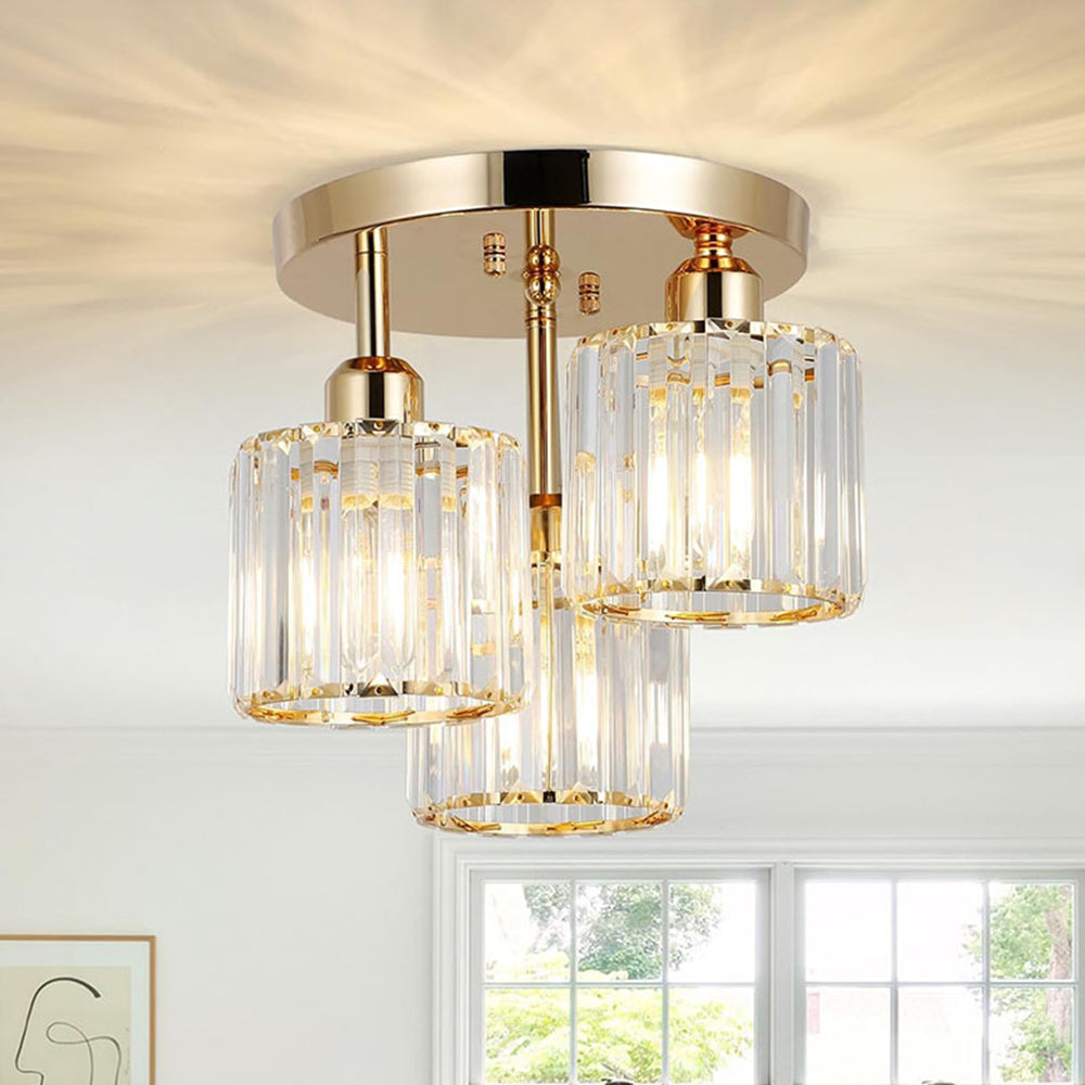 Lyvra – Lampe de plafond verre 3 lumières E27