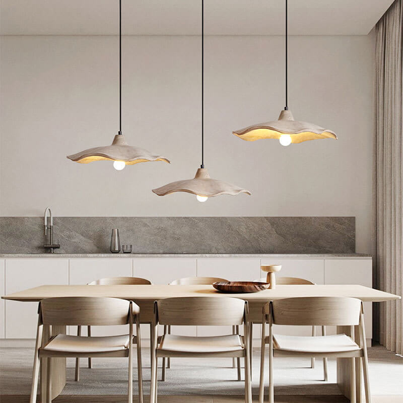 Aurelnn - Lampada a sospensione vintage in cemento a forma di fiore