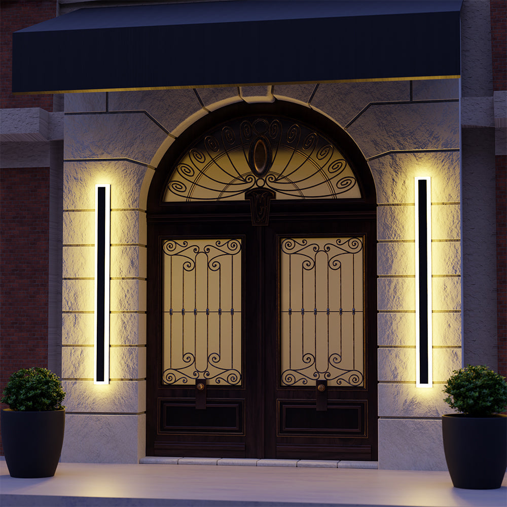 Ameran – Applique murale extérieure LED moderne en métal noir pour jardin balcon