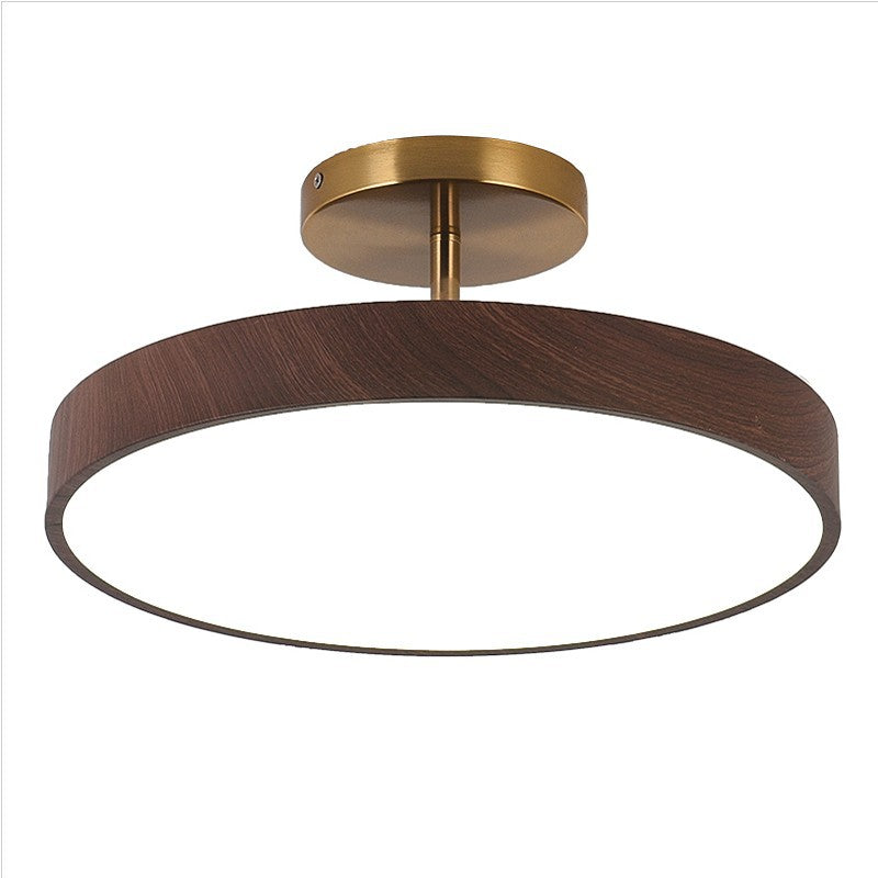 Zenoria – Plafonnier semi-encastré LED rond en bois japonais  