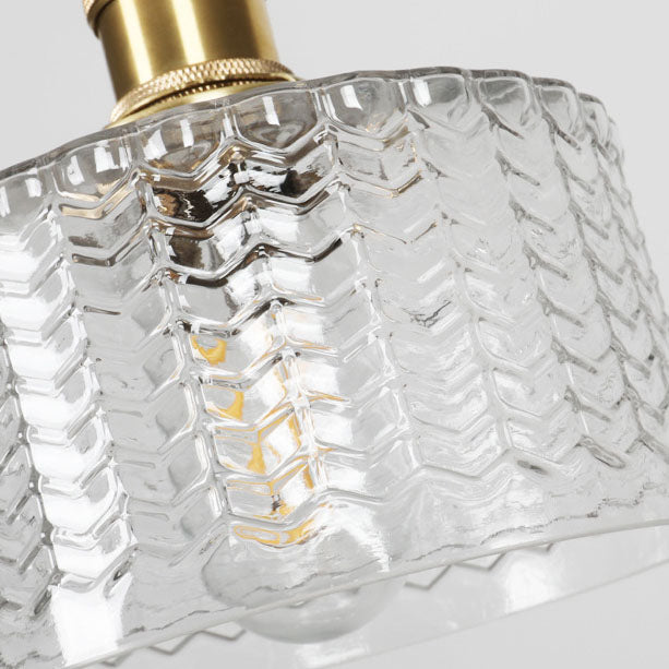 Nivoran - Lampada a sospensione rotonda in vetro e ottone LED