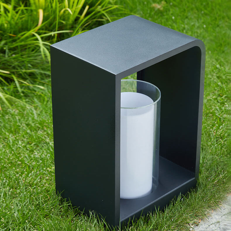 Donrain - Lampe de pelouse étanche LED cadre carré minimaliste