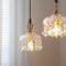 Auravelle - Suspension florale vintage en cuivre et cristal