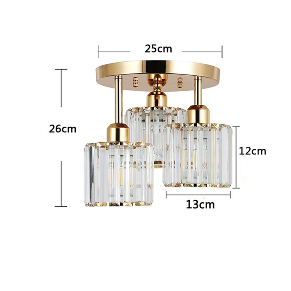 Lyvra – Lampe de plafond verre 3 lumières E27