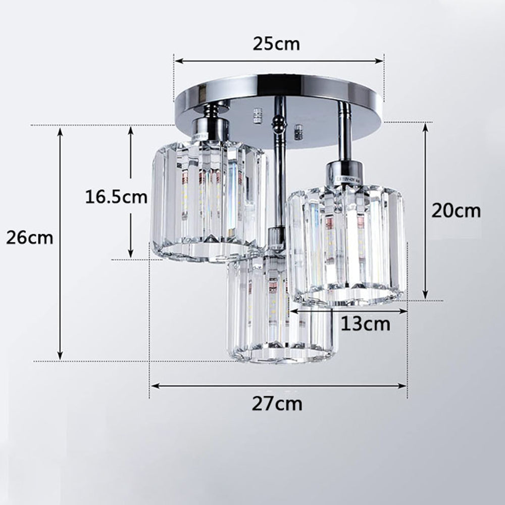 Lyvra – Lampe de plafond verre 3 lumières E27