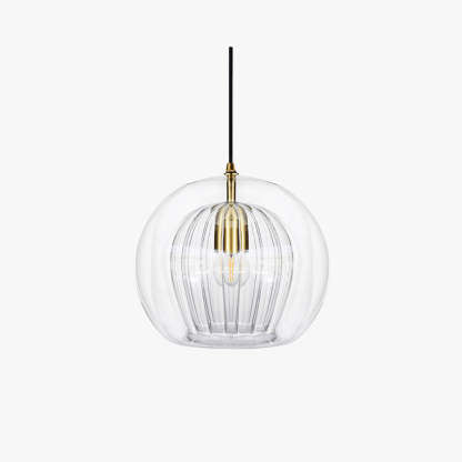 Hailenor - Lampada a sospensione in vetro trasparente ambra LED