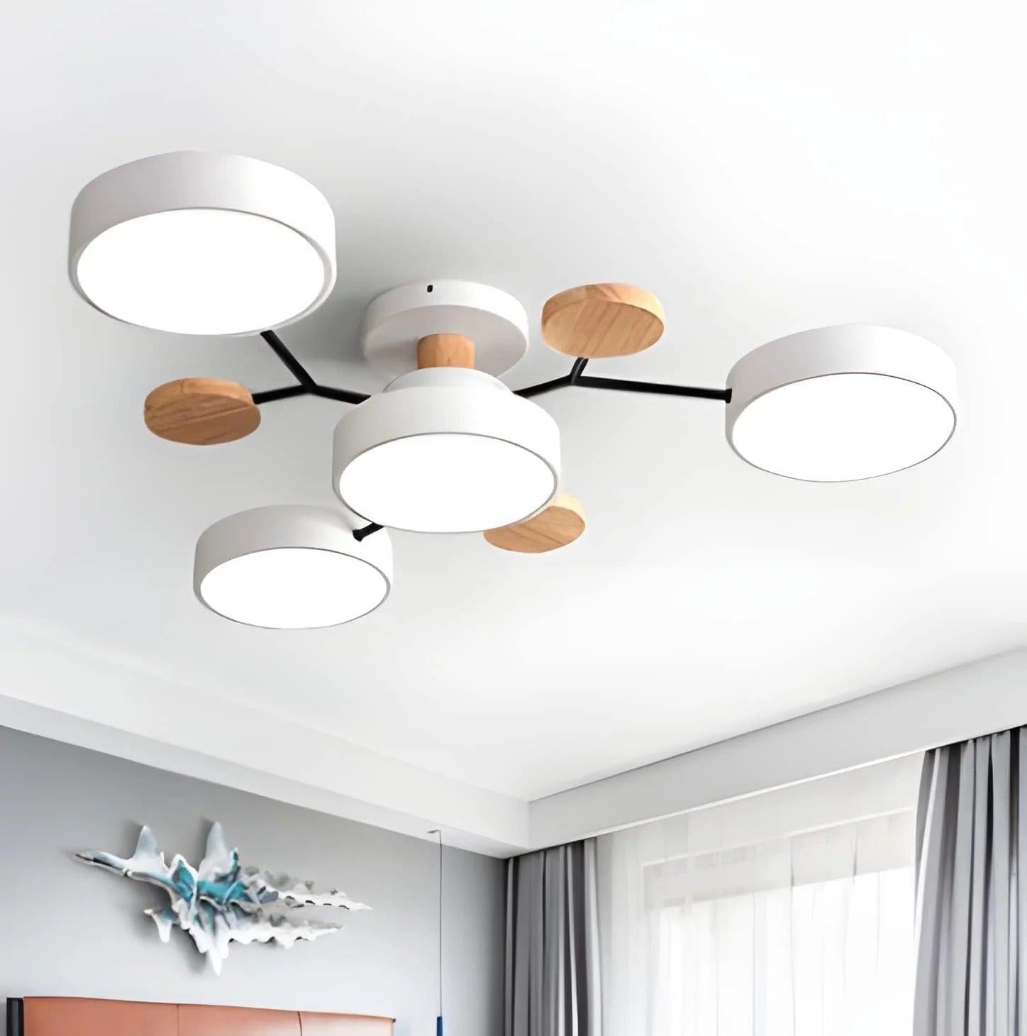 Rovan – Plafonnier rond en fer contemporain LED