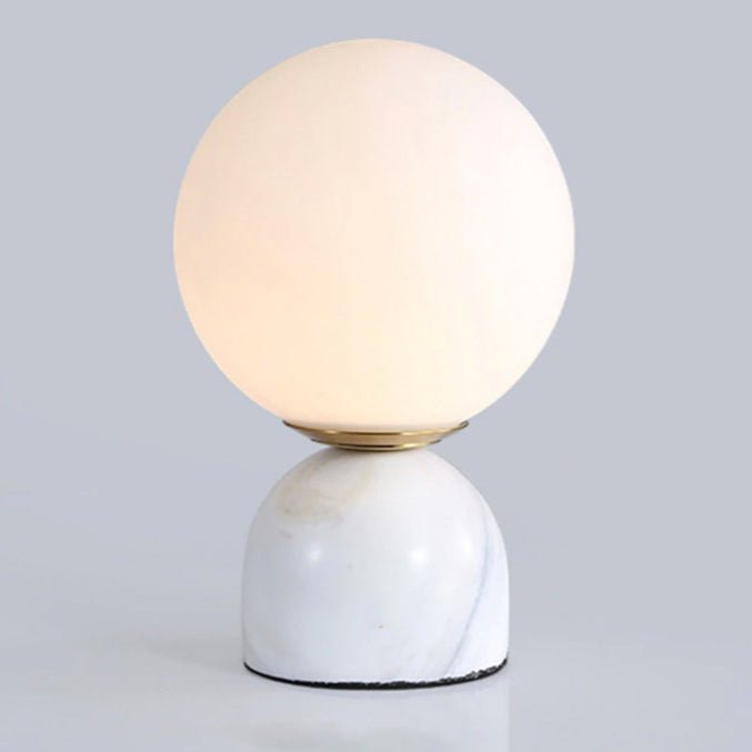 Dirella - Lampe de table sphérique contemporaine en marbre