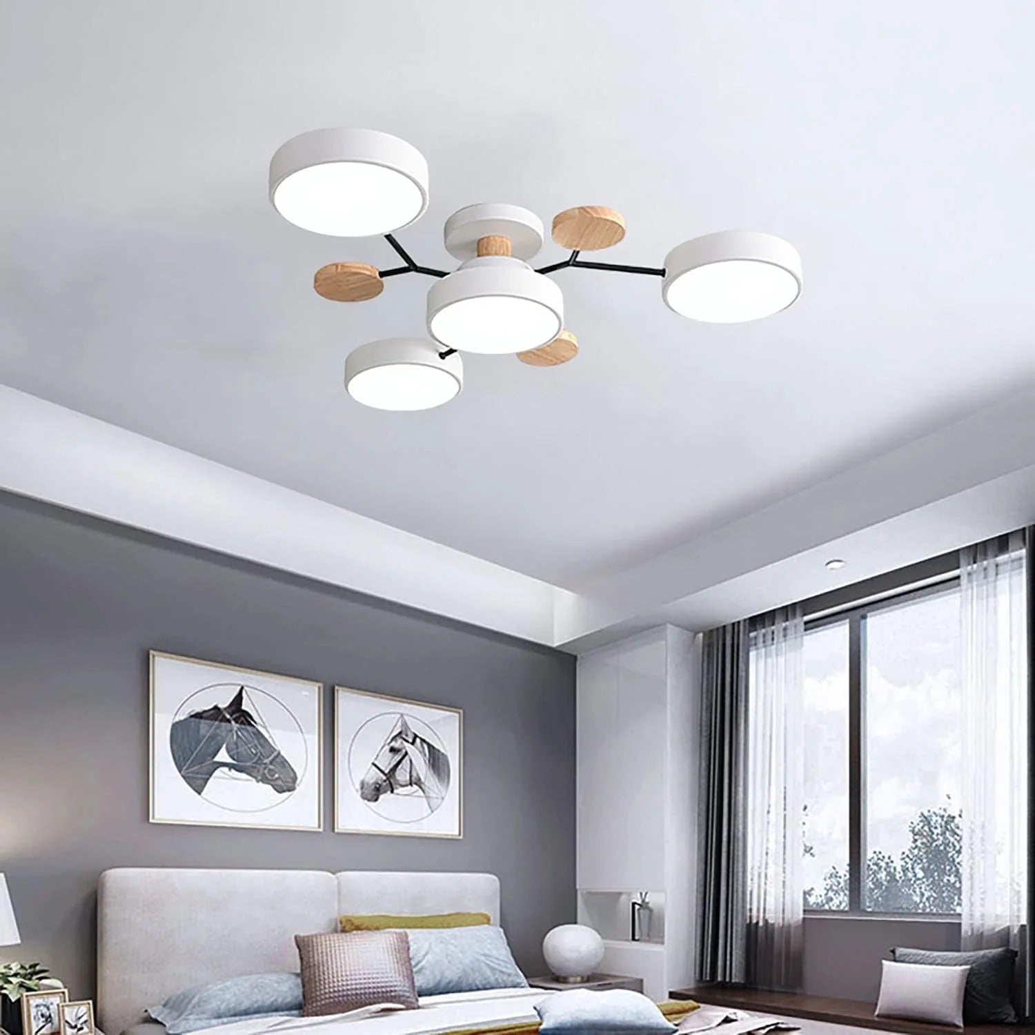Rovan – Plafonnier rond en fer contemporain LED
