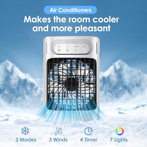 Refroidisseur d'air évaporatif mini de bureau personnel, ventilateur brumisateur, humidificateur USB