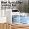 Ventilateur portable mini refroidisseur d'air de bureau avec brumisateur humidificateur rechargeable