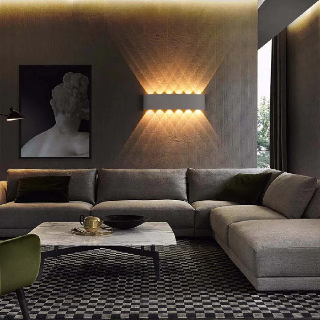 Rivik - Lampada da parete LED per interno ed esterno IP54 bianco caldo