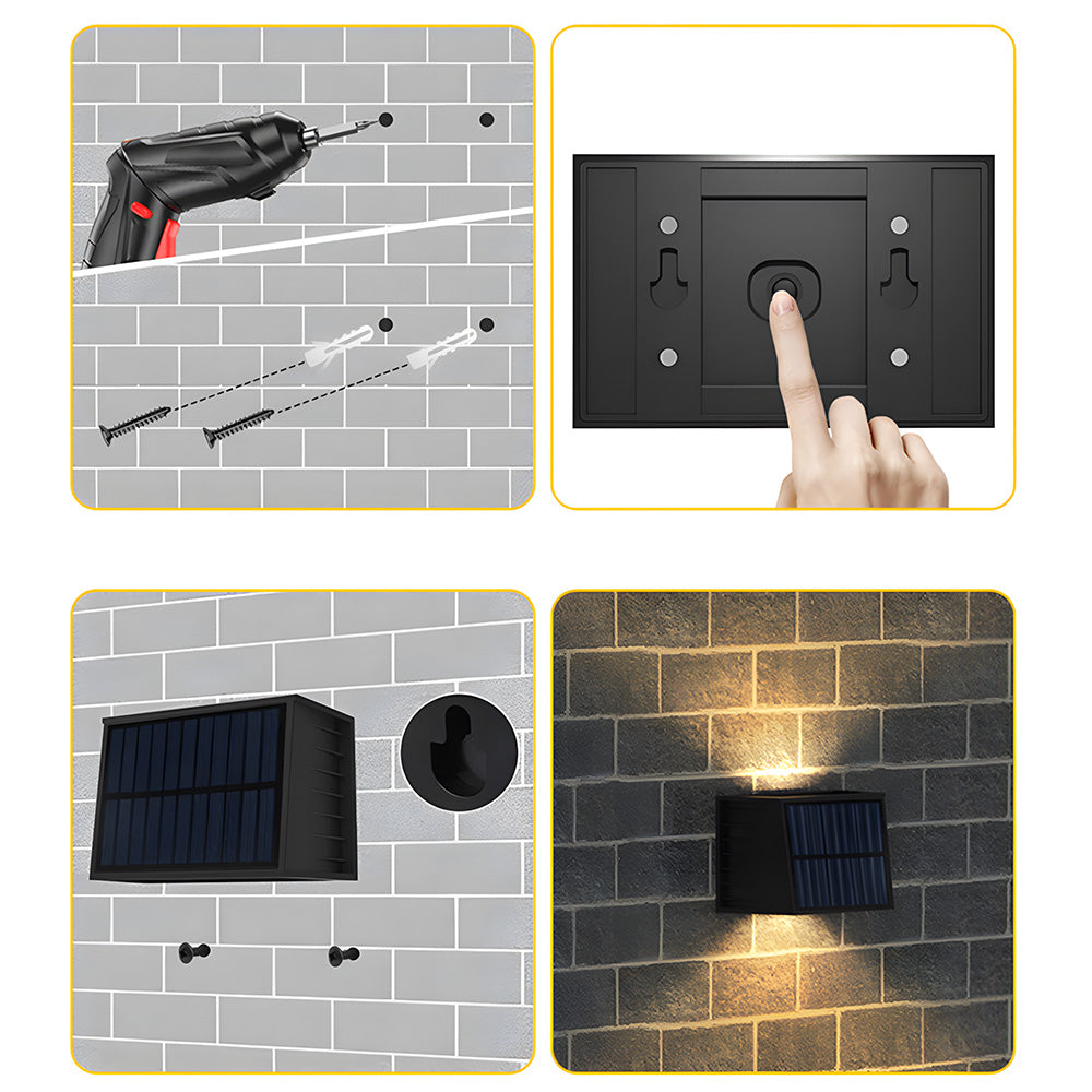 Nireon - Appliques murales solaires LED lumineuses étanches IP65