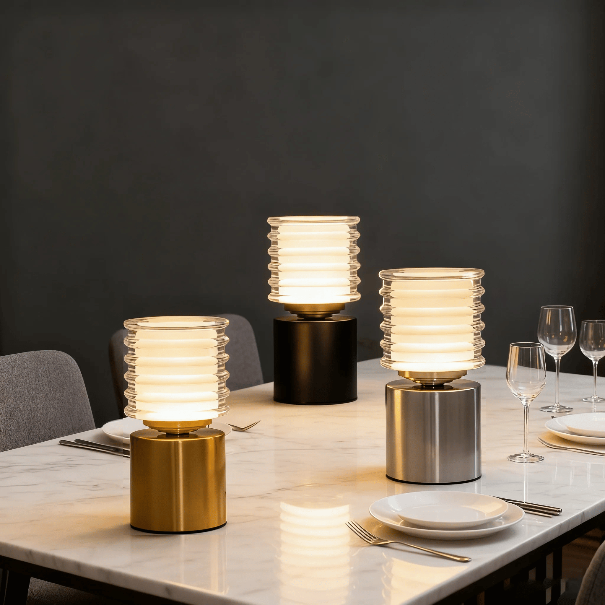 Lumerion – Lampada da tavolo touch ricaricabile