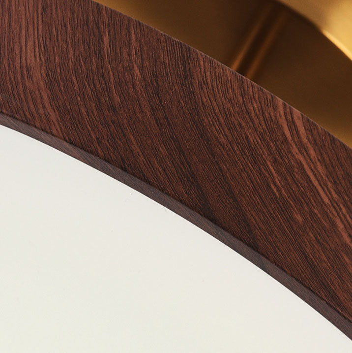 Zenoria – Plafonnier semi-encastré LED rond en bois japonais  