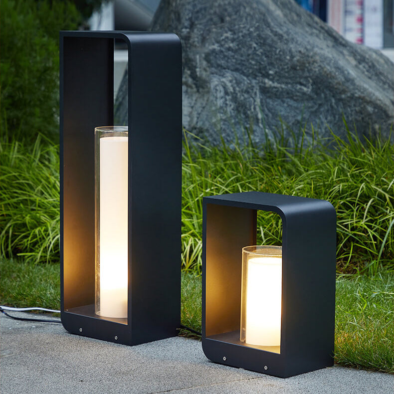 Donrain - Lampe de pelouse étanche LED cadre carré minimaliste