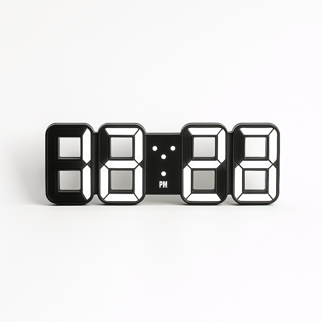 Vevora – Horloge murale numérique LED 3D avec USB