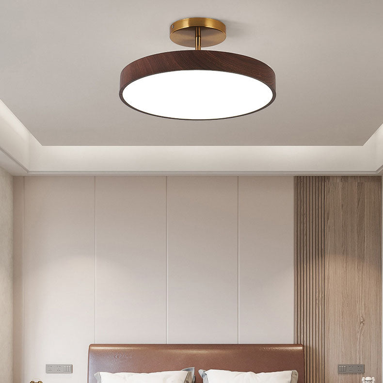 Zenoria – Plafonnier semi-encastré LED rond en bois japonais  