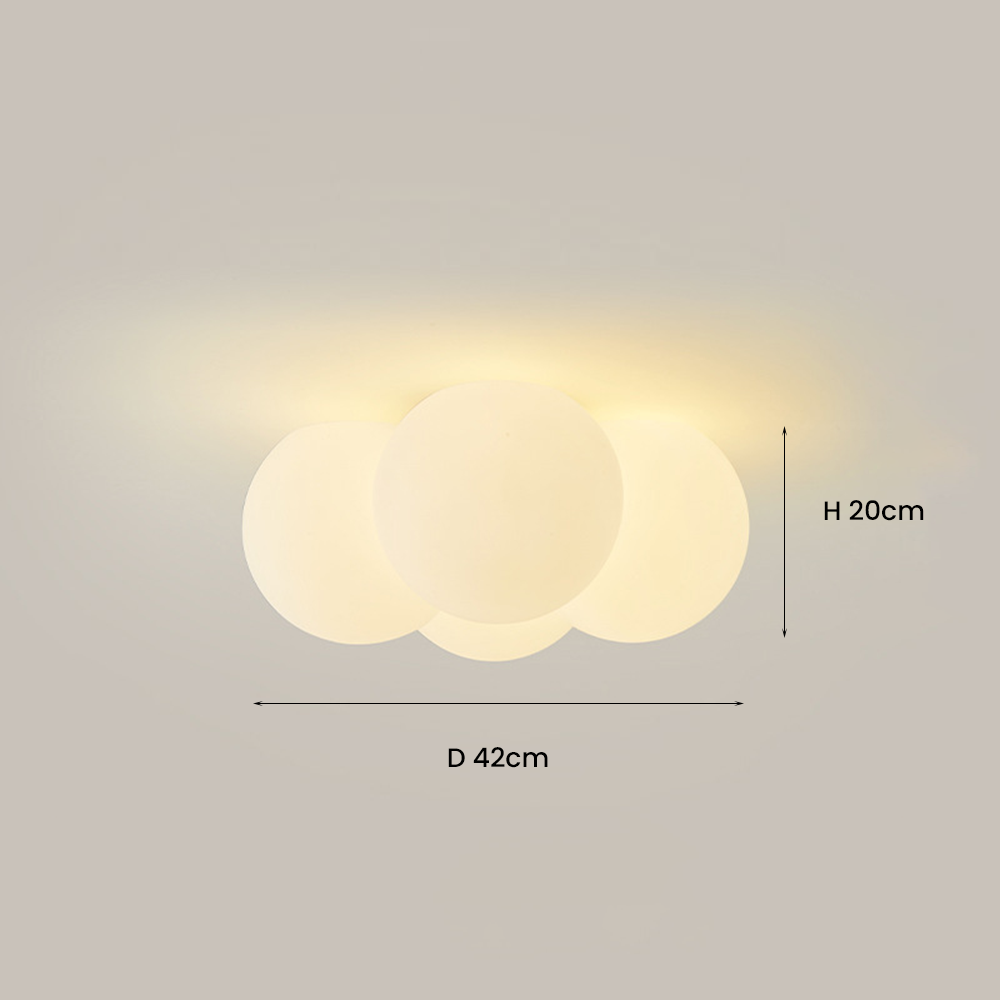 Dimban - Lampada da soffitto moderna a bolle bianche a forma di nuvola
