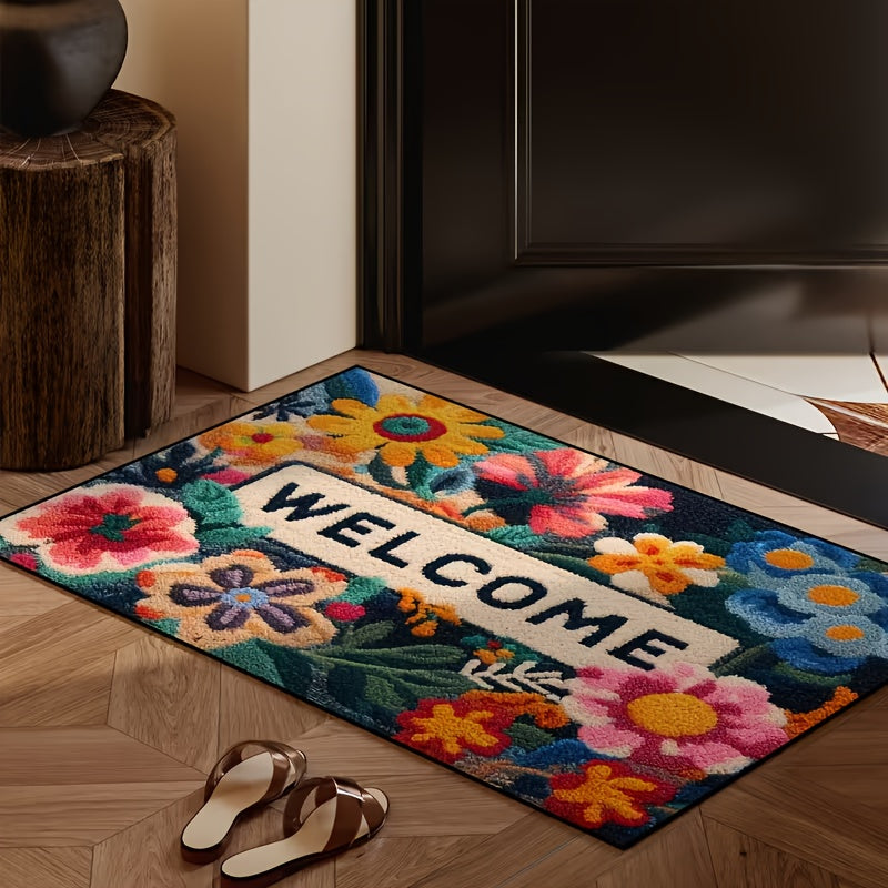 Colnes - Paillasson coloré à motif floral printanier