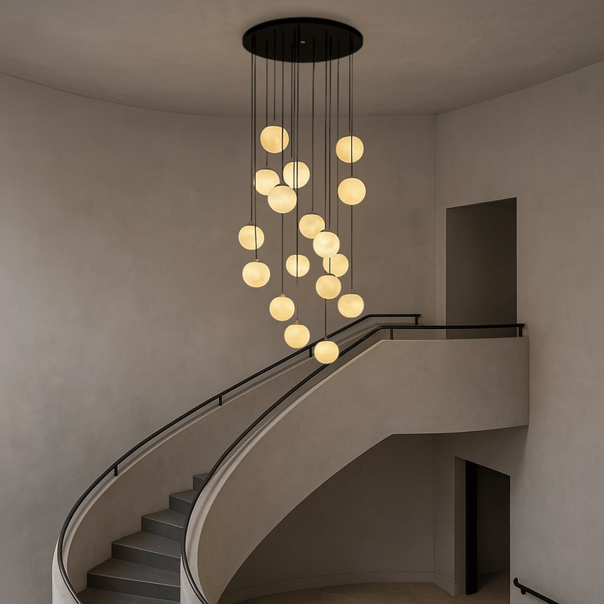 Travira - Lustre d’escalier LED moderne plafonnier