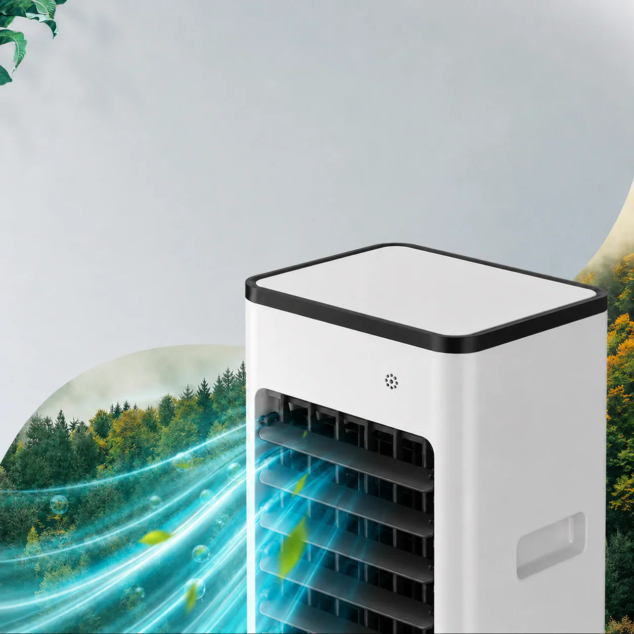 3-in-1 Portable Evaporative Air Cooler Desktop Fan Humidifier - Image 2