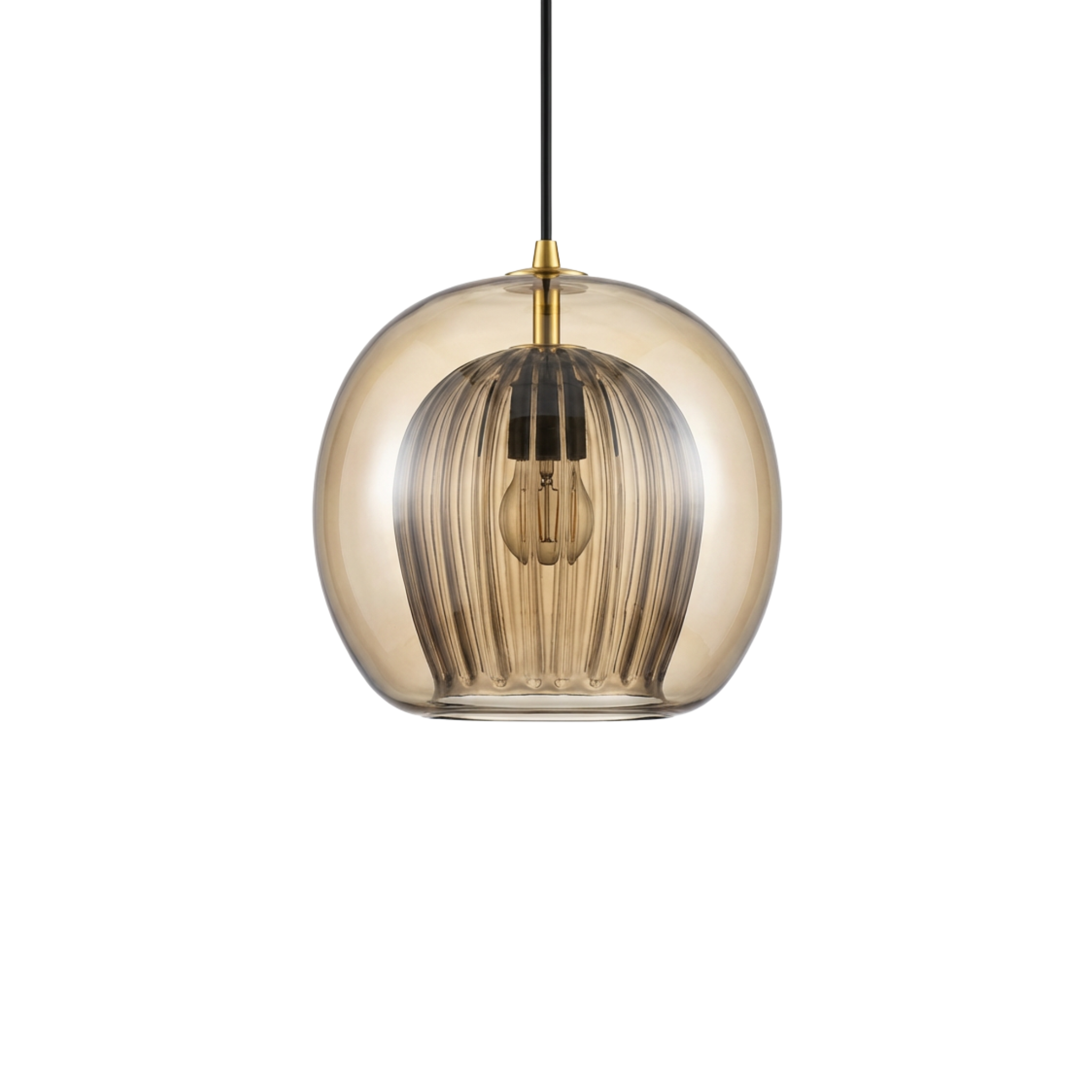 Pandra - Suspension LED en verre peint
