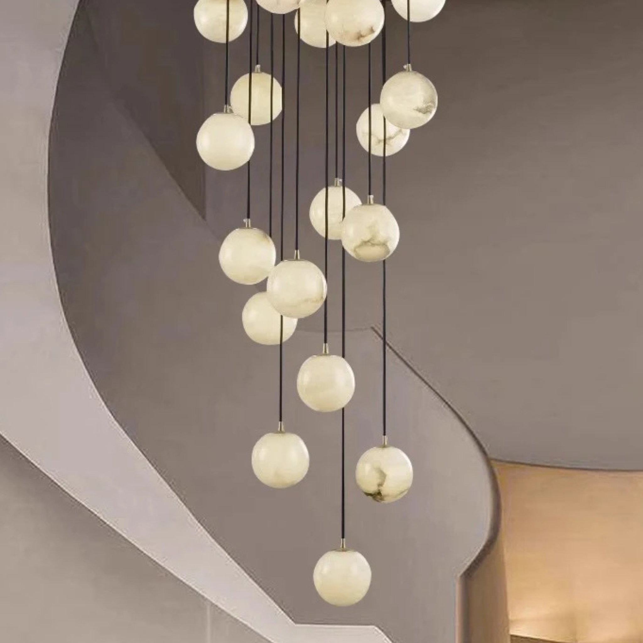 Travira - Lustre d’escalier LED moderne plafonnier