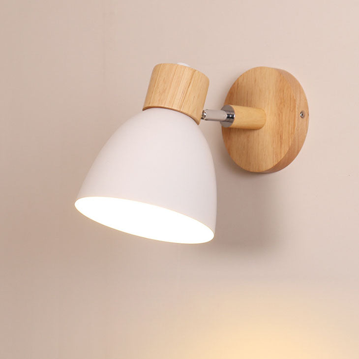 Nelvira – Lampada da parete LED minimalista in legno a forma di cono