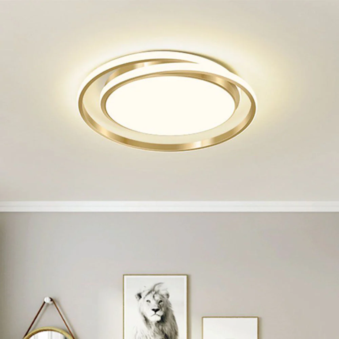 Round Metal Flush Mount Modern LED Ceiling Light - Image 3