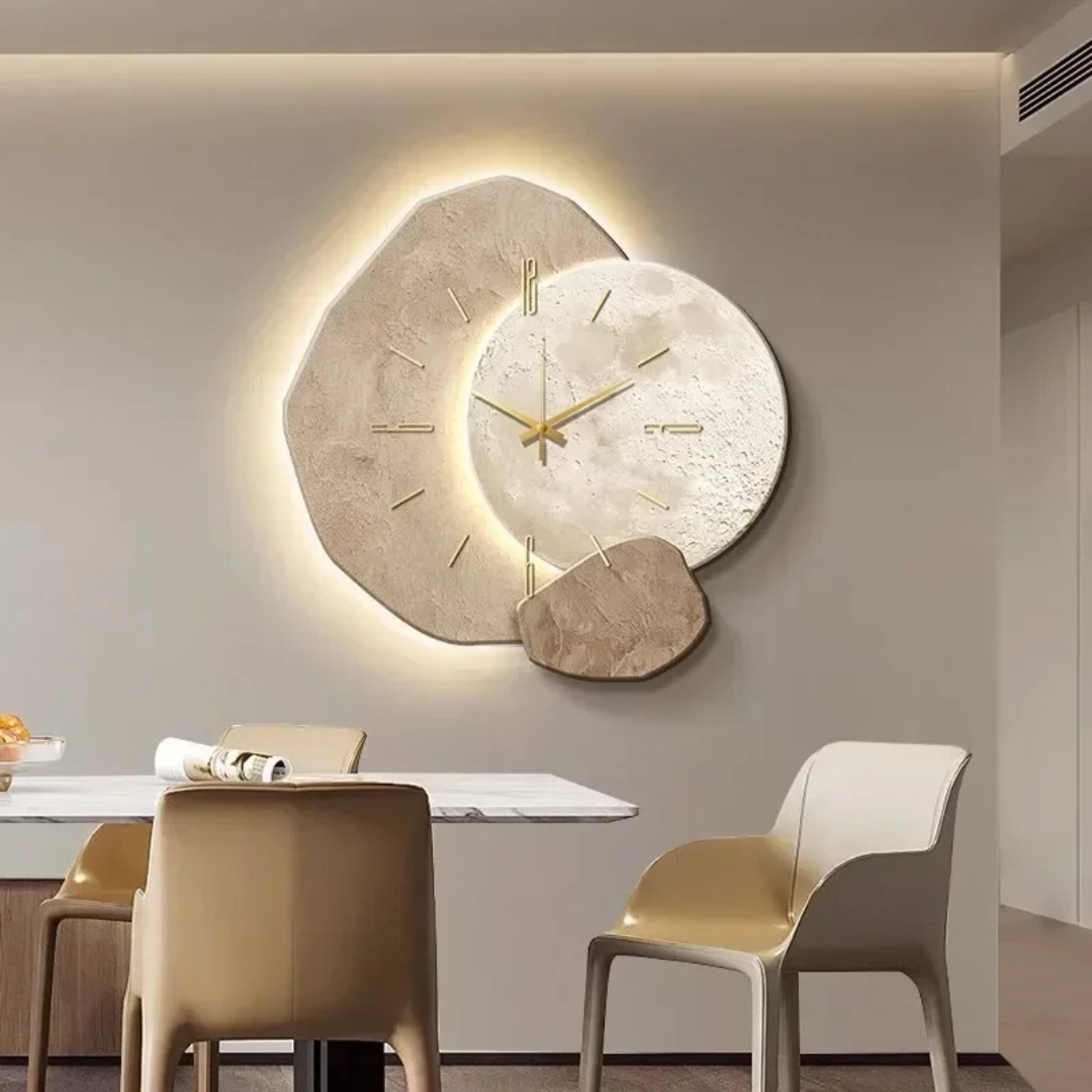 Modern Wood LED Wall Clock Silent Backlit - Image 3