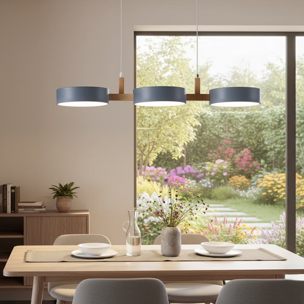 Trestra - Lampada a sospensione lineare design scandinavo per sala da pranzo e cucina