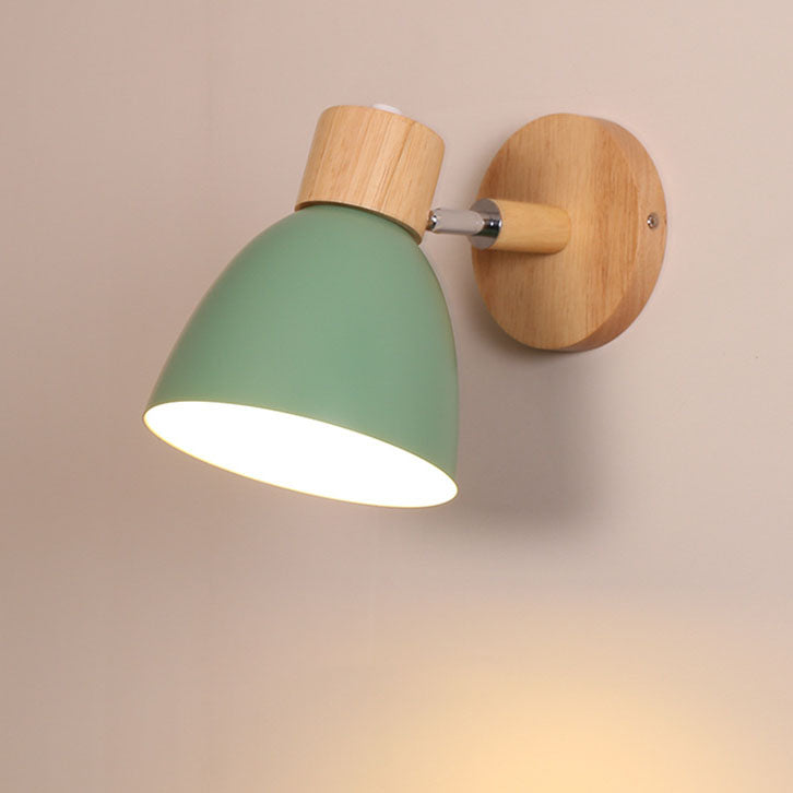 Nelvira – Lampada da parete LED minimalista in legno a forma di cono