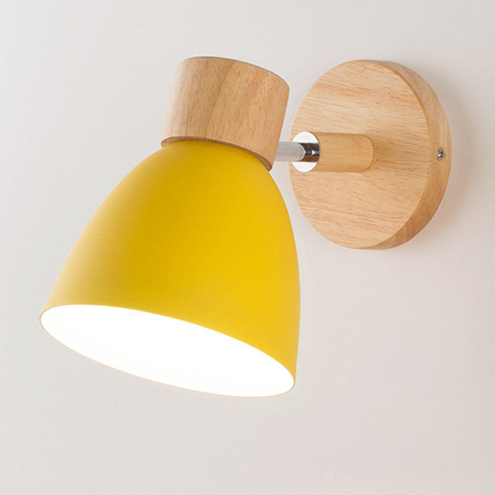 Nelvira – Lampada da parete LED minimalista in legno a forma di cono