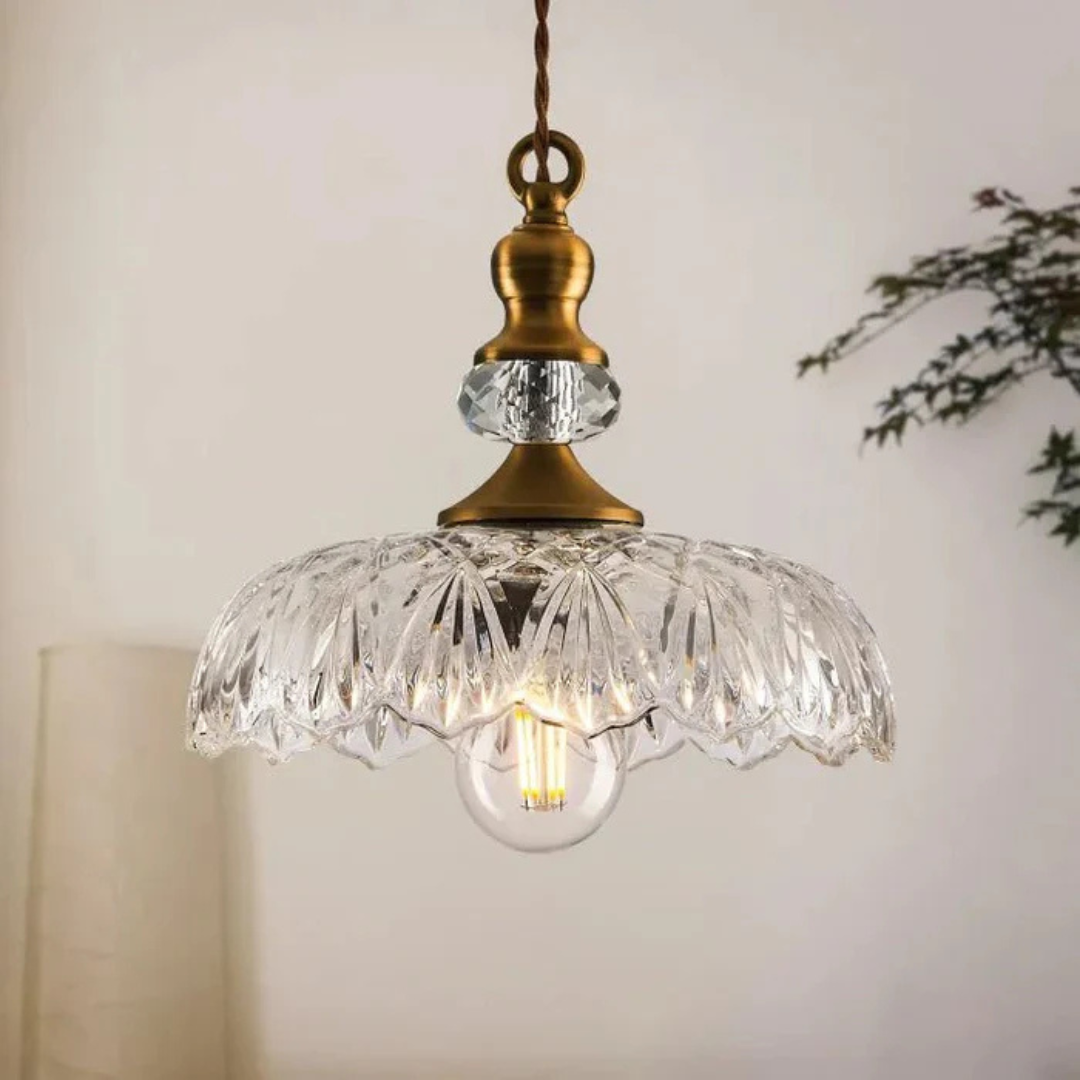 Round Glass Pendant Lamp Retro - Image 5