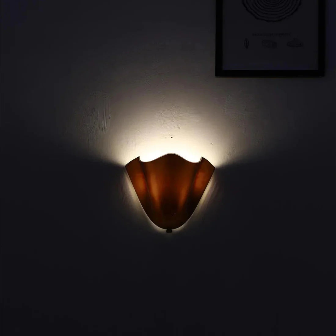Stained Glass Shell Wall Sconce Art Deco LED - Image 9