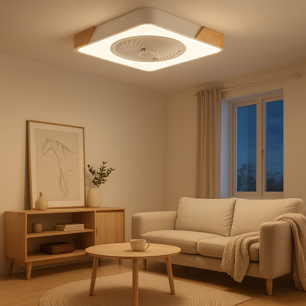 Cozara – Ventilatore da soffitto LED con telecomando per soggiorno