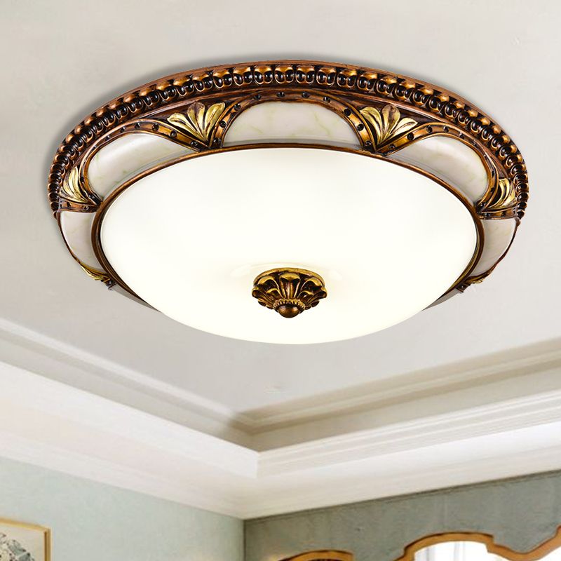 Alvaris – Plafonnier LED vintage avec design floral en laiton