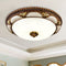 Alvaris – Plafonnier LED vintage avec design floral en laiton