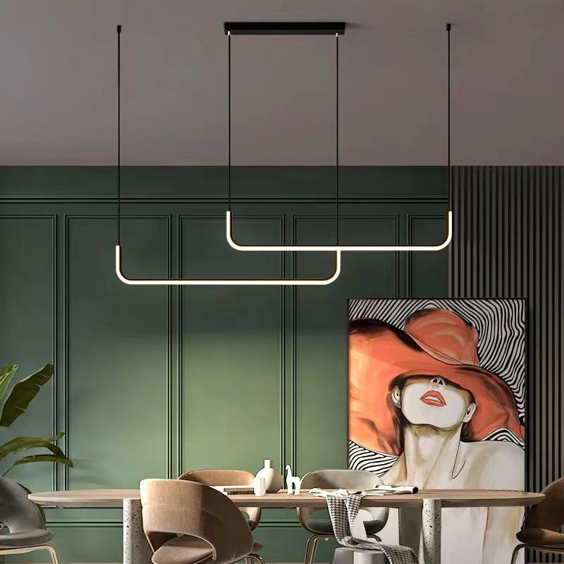 Elysian – Lampada a sospensione LED moderna in oro e nero