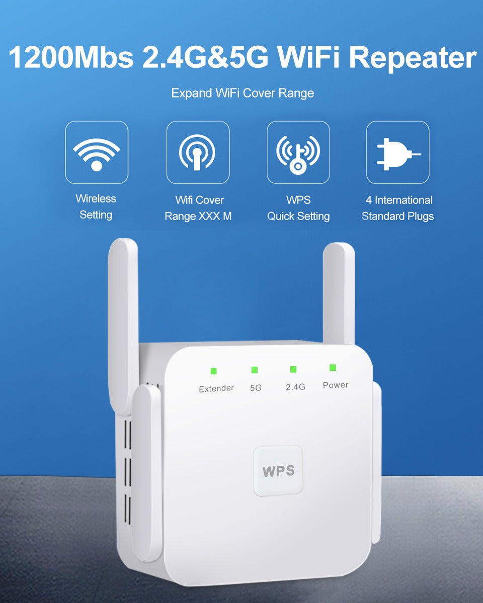 Dual-Band WiFi Range Extender Signal Booster 1200Mbps - Image 5