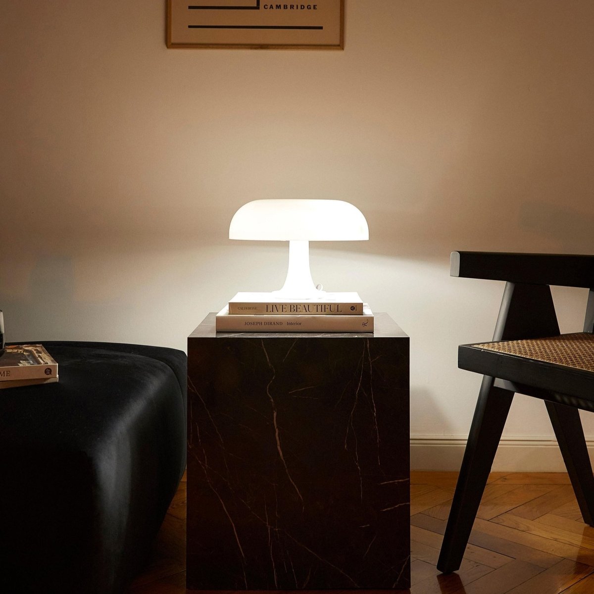 Merion – Lampada da tavolo retrò a forma di fungo