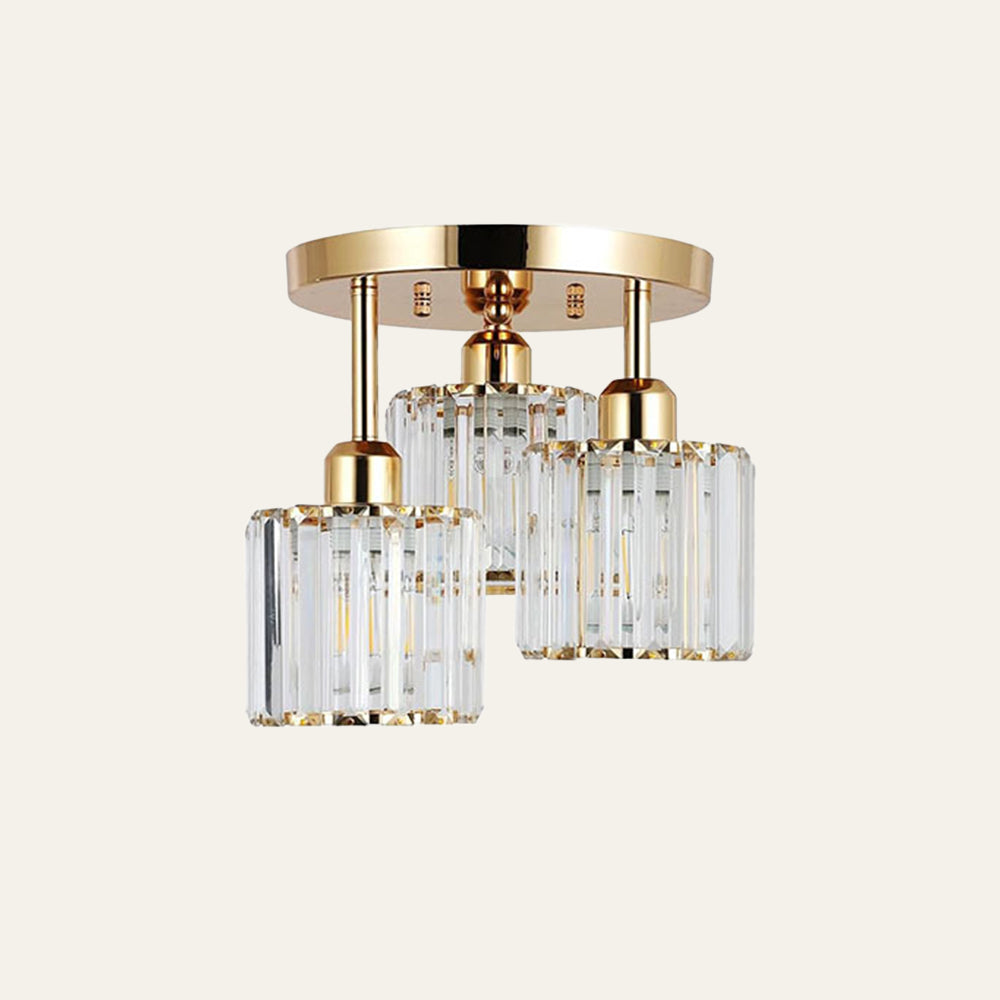 Lyvra – Lampe de plafond verre 3 lumières E27