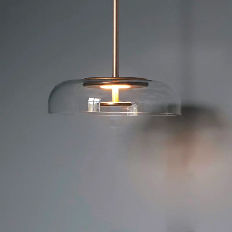 Orlenra - Lampada a sospensione in vetro LED per sala da pranzo