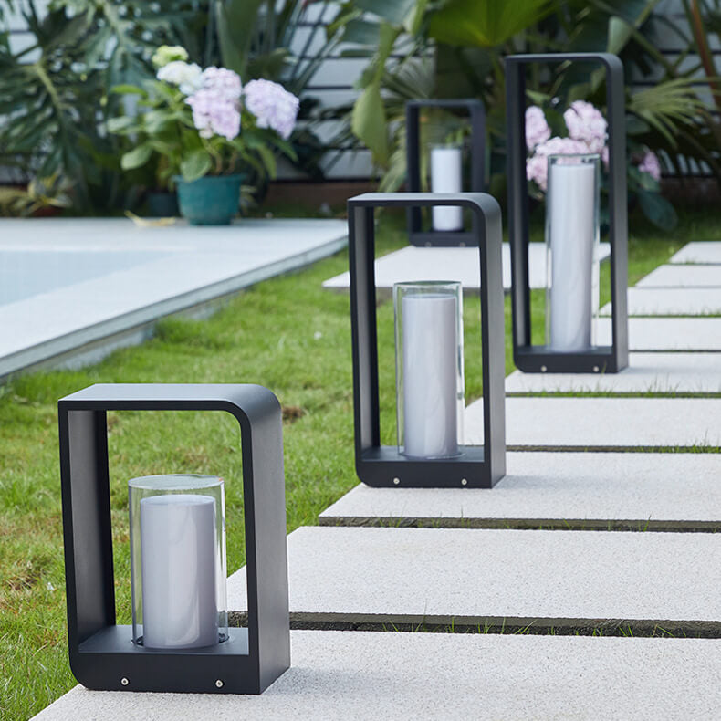 Donrain - Lampe de pelouse étanche LED cadre carré minimaliste