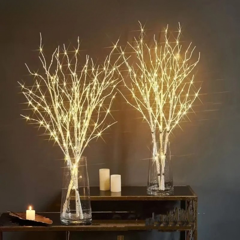 Birch Branch LED Twig Lights Battery Operated Warm White - Image 2