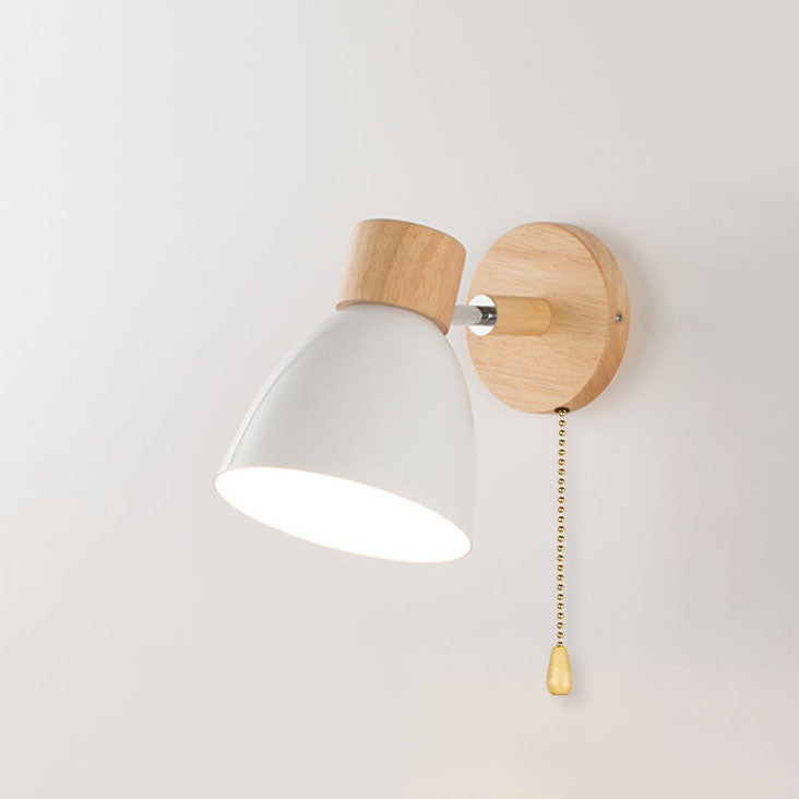 Nelvira – Lampada da parete LED minimalista in legno a forma di cono